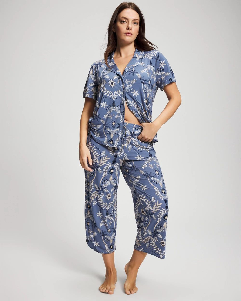 Piped Crop Pajama Pants | Soma | SOMA
