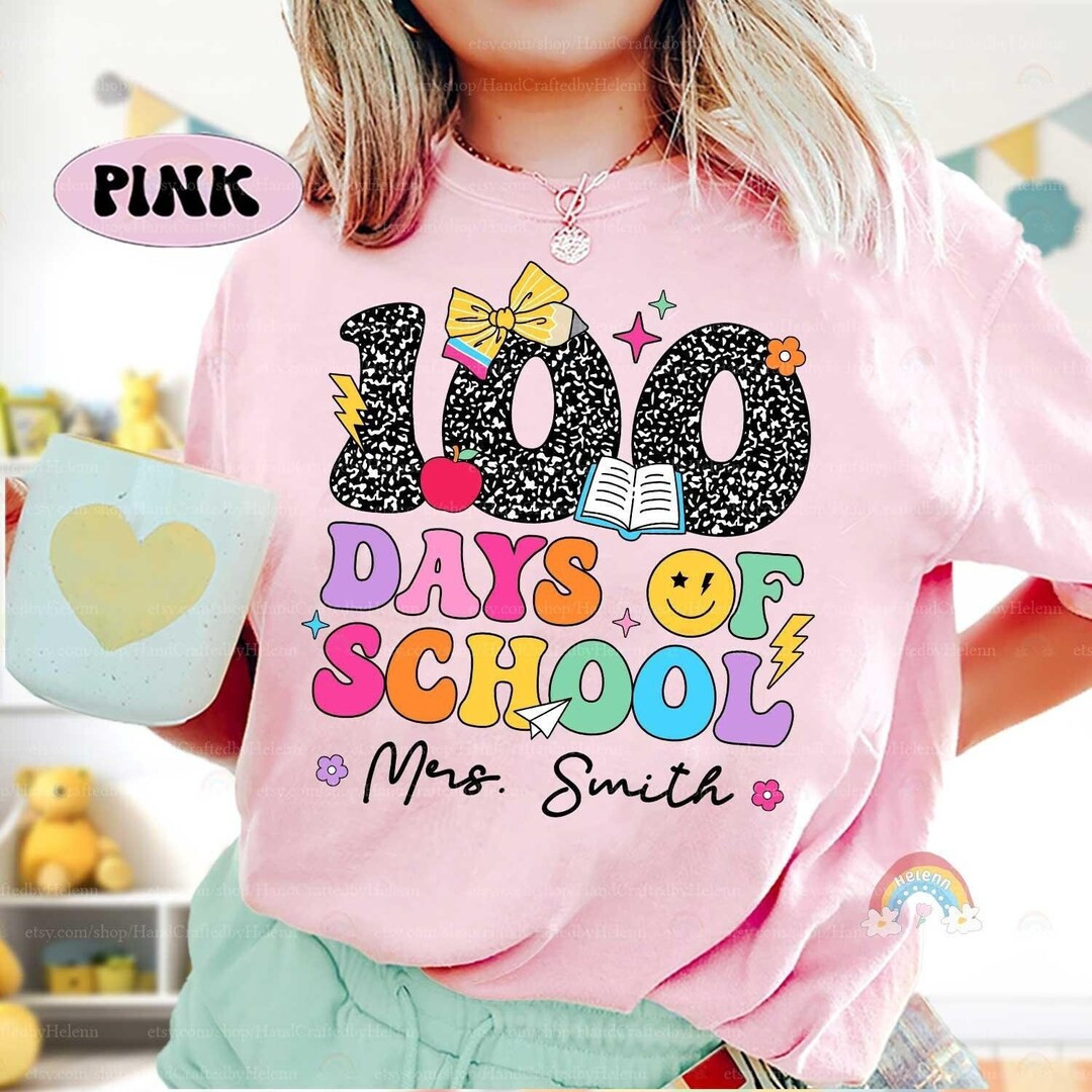 Custom 100 Days of School Shirt, Teacher Shirt Group 100th Day of School, Celebrate 100th Day Shi... | Etsy (US)