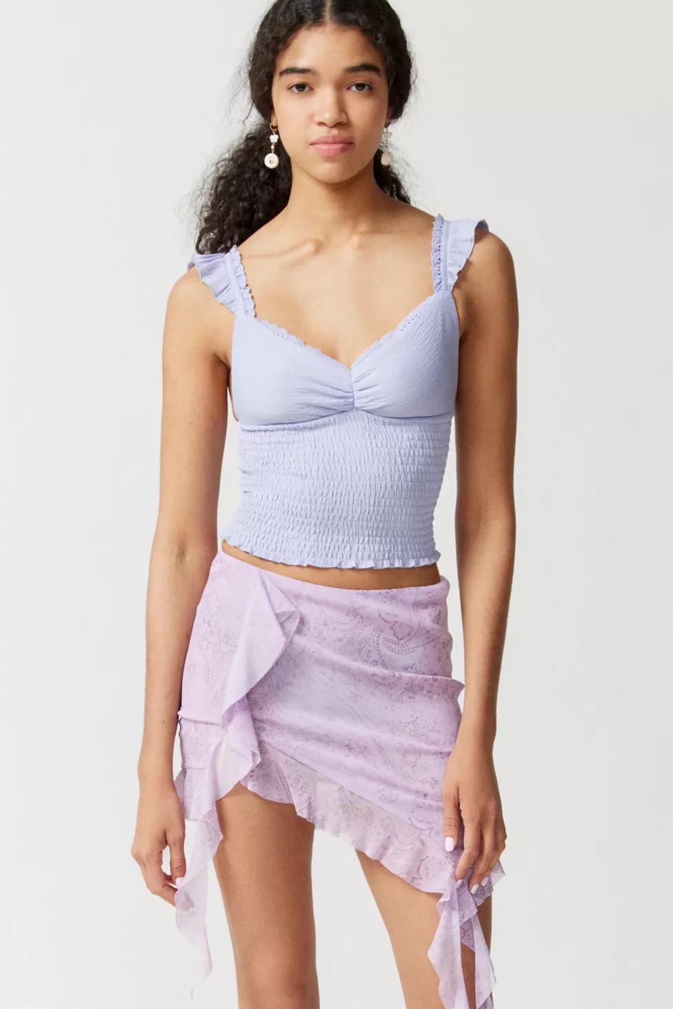 UO Sydney Smocked Tank Top | Urban Outfitters (US and RoW)