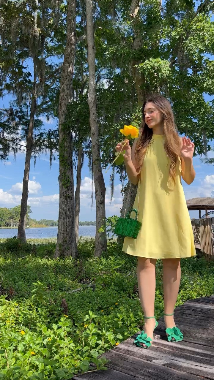 In LOVE with the Amazon Summer dress. The open back is gorgeous, wearing an XS and fits like a dream. Paired with Steve Madden floral green heels and a green marble Cult Gaia dupe purse. Curled my hair with my conair curling wand. Xoxo! 

#LTKFind #LTKSeasonal #LTKbeauty 

#LTKitbag #LTKtravel #LTKshoecrush