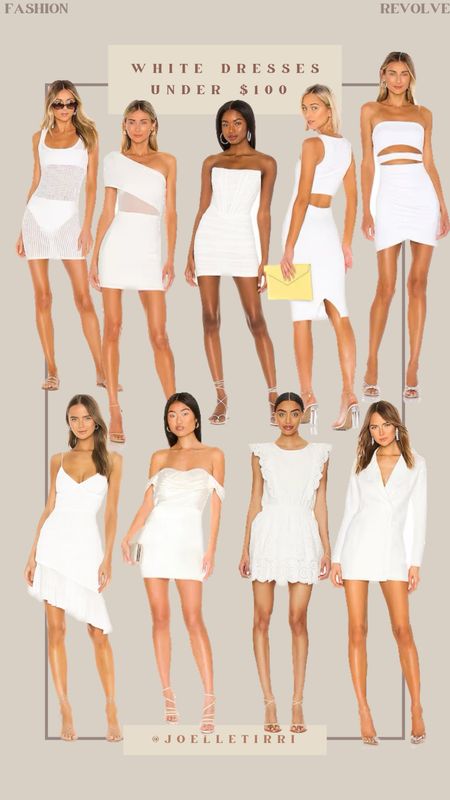 White dresses under $100 from Revolve! 
#bride #bridal #whitedresses #summerdresses #whitedress #bridetobe #under100 #revolve

#LTKunder100 #LTKFind #LTKwedding