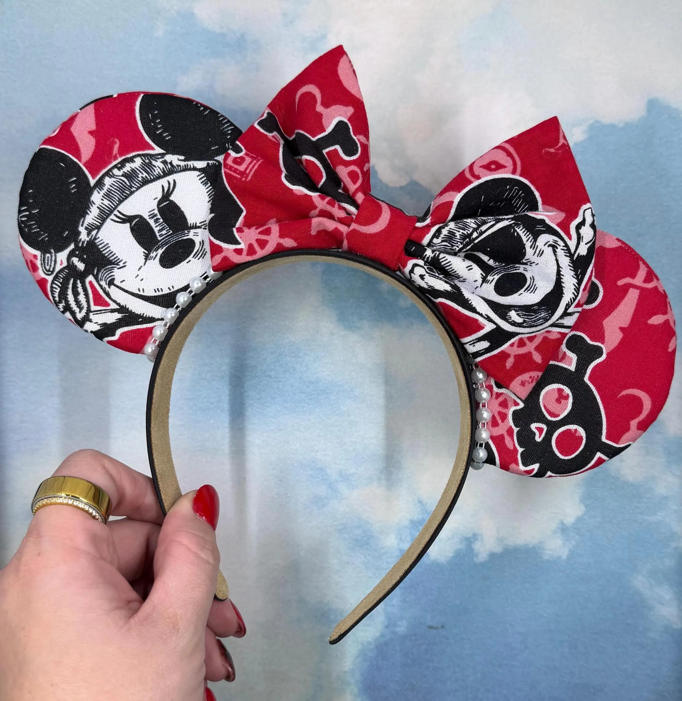 Disney Cruise Minnie Ears - Pirate Night Bandana Mickey Ears | Etsy (Global)