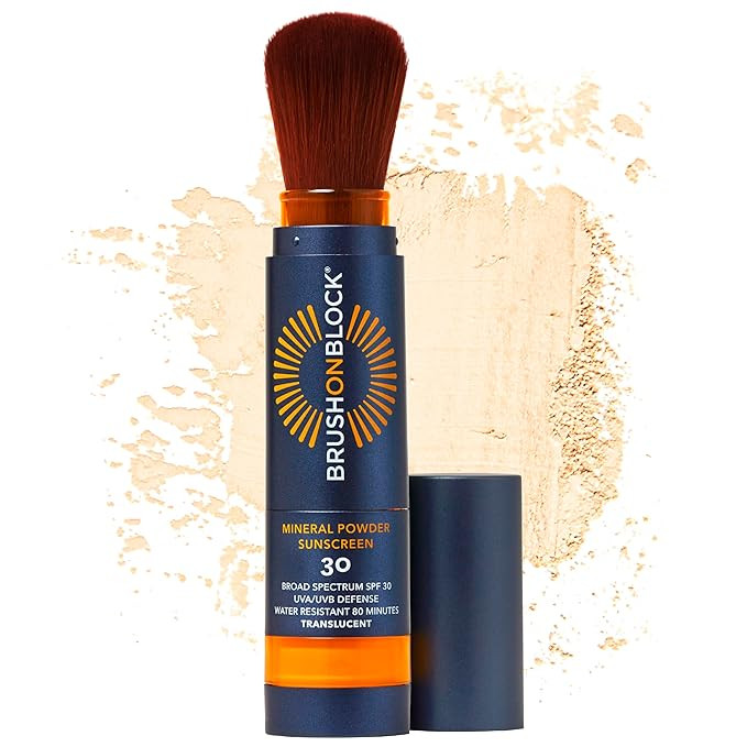 Brush On Block SPF 30 Mineral Powder Sunscreen New Formula, With Niacinamide, Hyaluronic Acid, & ... | Amazon (US)