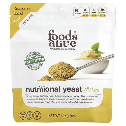 Foods Alive, Nutritional Yeast Flakes, 6 oz (170 g) | iHerb