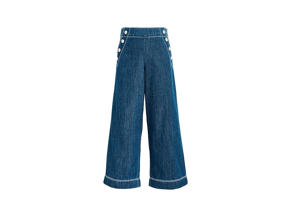 Janie and Jack Sailor Denim (Toddler/Little Kid/Big Kid) Girl's Jeans Dark : 12 Big Kid, Cotton/Denim | Zappos