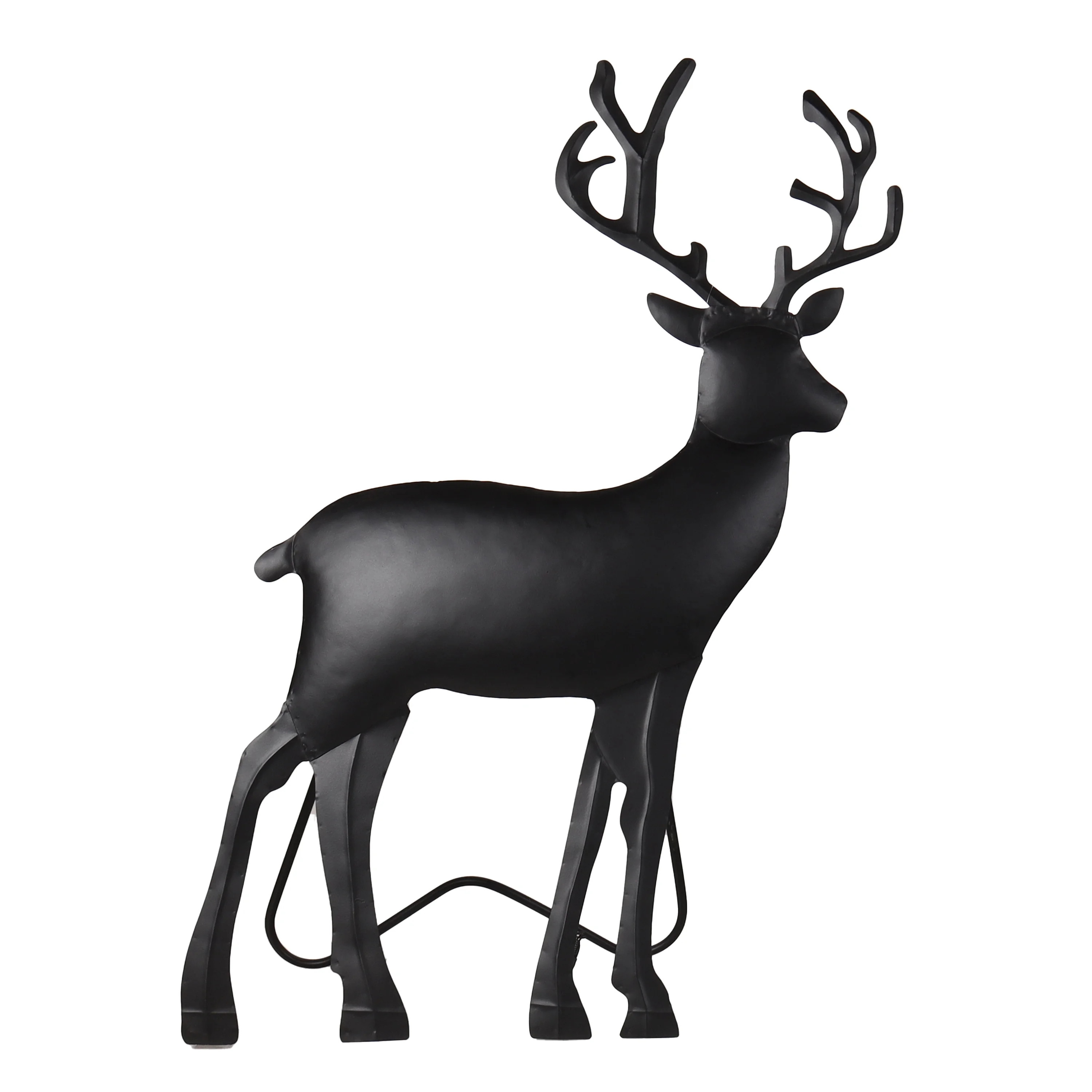 Holiday Time Black Metal Deer Silhouette, Christmas Decorative, 35 inch | Walmart (US)