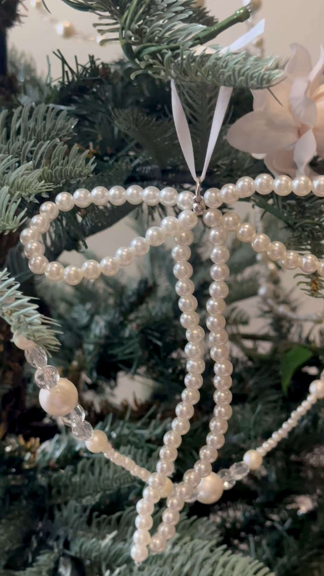 Pearl bow ornaments for your Love Shack Fancy Inspired Christmas tree! 

#LTKHome #LTKSeasonal #LTKHoliday