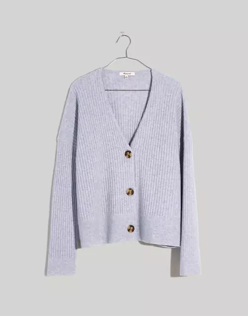 Cameron Ribbed Cardigan Sweater in Coziest Yarn | Madewell
