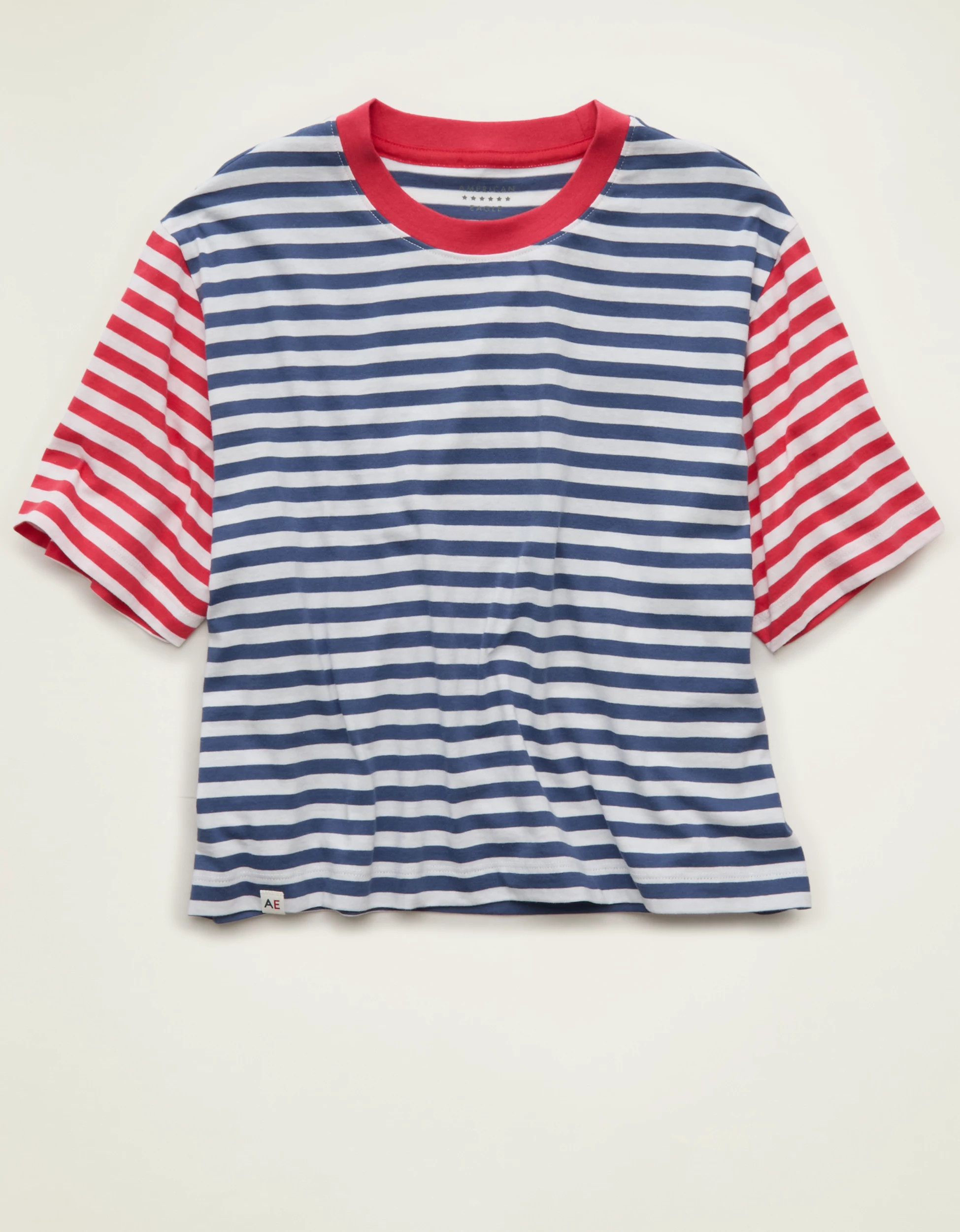 AE Boxy Fit Americana T-Shirt | American Eagle Outfitters (US & CA)