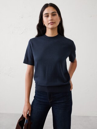 Forever Short-Sleeve Sweater | Banana Republic Factory