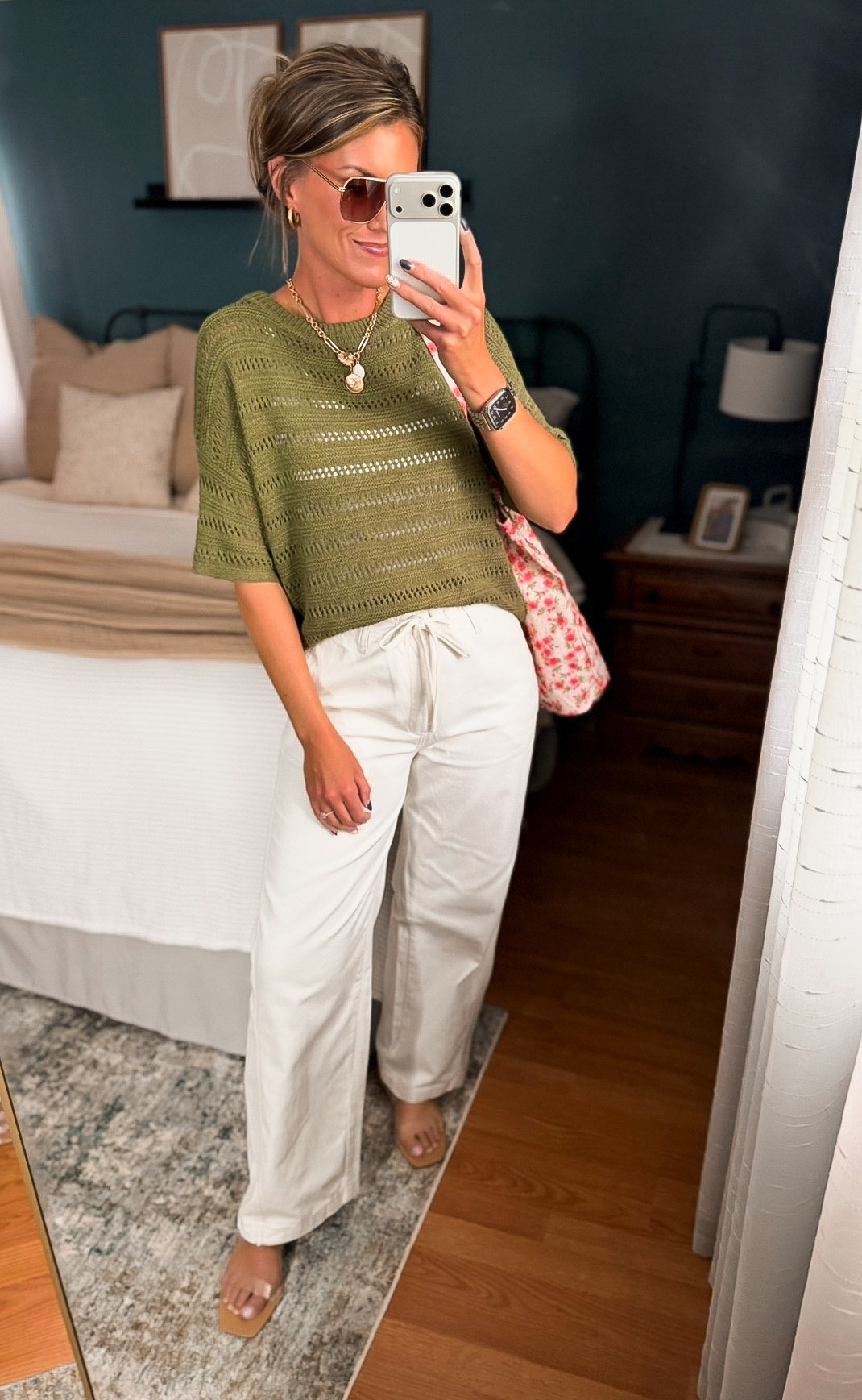 Walmart pants on price drop. 
Top/ small 
Pants/8

#LTKSaleAlert #LTKSeasonal #LTKOver40