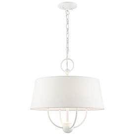 Ridgecrest 4 Light White Pendant Chandelier | Lamps Plus