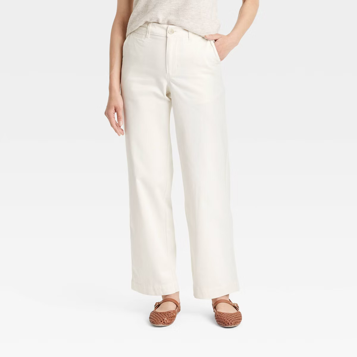 Women's Mid-Rise Straight Leg Relaxed Chino Pants - Universal Thread™ | Target