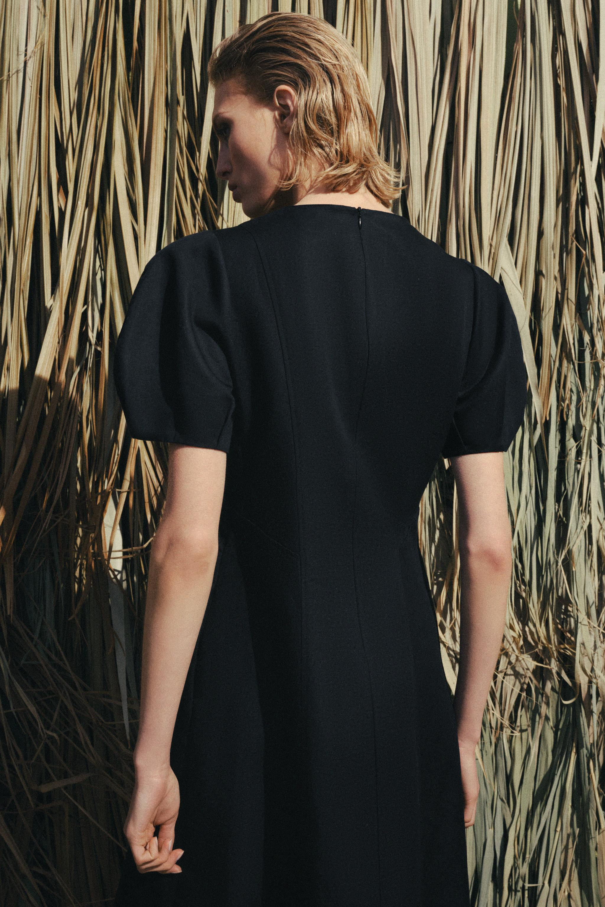 ZW COLLECTION LINEN BLEND MIDI DRESS | Zara US
