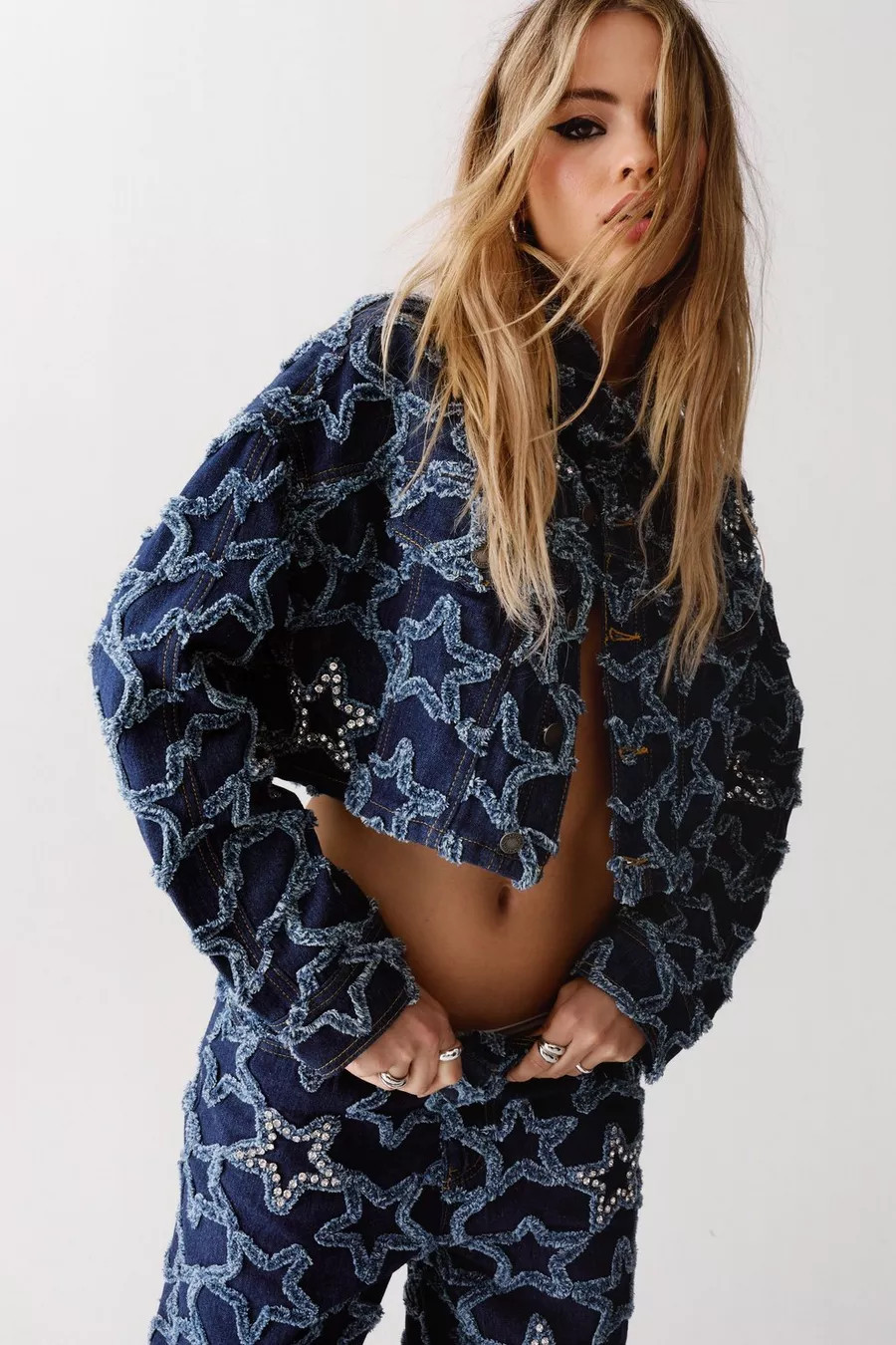 Star Embellished Denim Jacket | Nasty Gal US