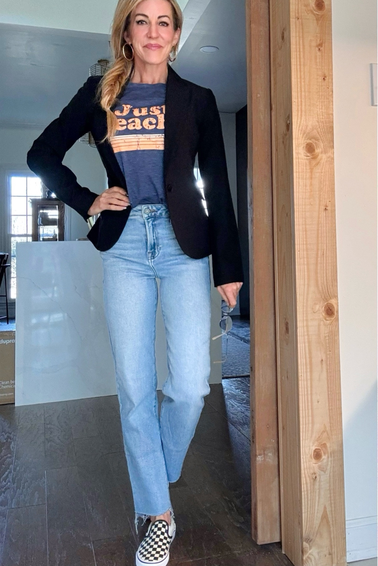 Friday casual 
Wearing XS shirt/blazer 
Size 25 jeans 👖 

#LTKSeasonal #LTKShoeCrush #LTKStyleTip