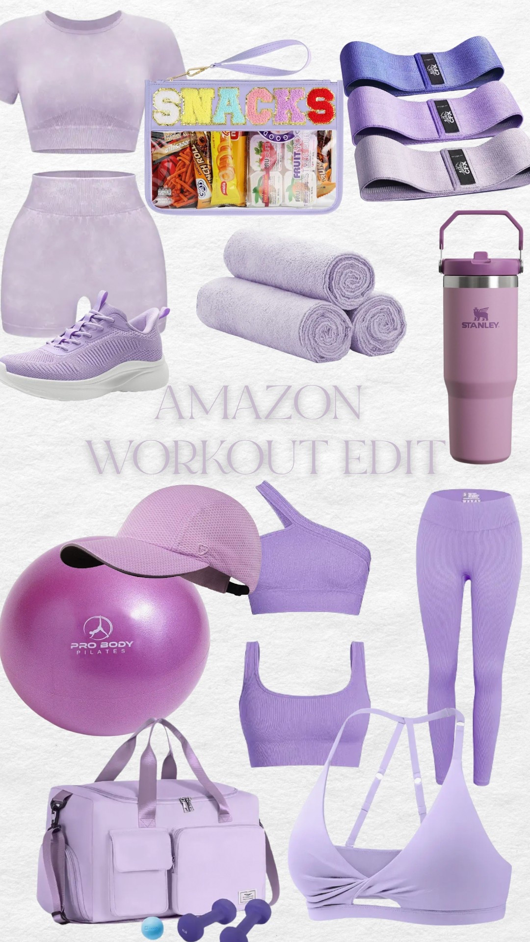 Purple workout gear from Amazon! 

Workout equipment/ workout outfit/ workout essentials 



#LTKActive #LTKFindsUnder100 #LTKFindsUnder50