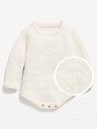 Long-Sleeve Textured-Knit Romper for Baby | Old Navy (CA)