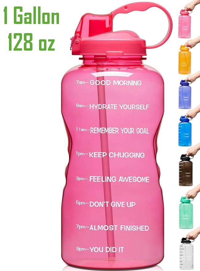 Venture Pal Large 128oz Leakproof BPA Free Fitness Sports Water Bottle with Motivational Time Mar... | Amazon (US)