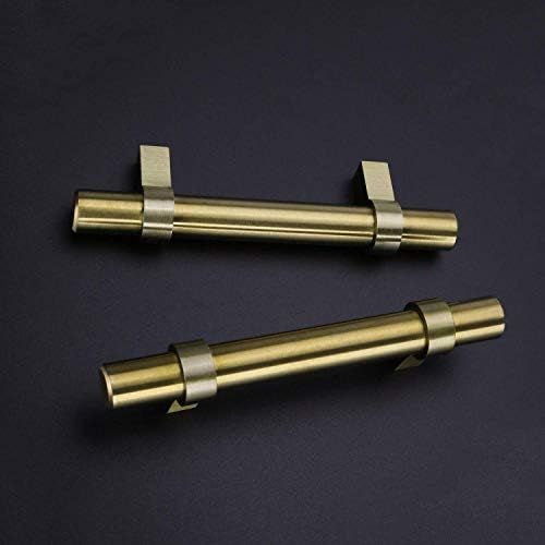10 Pack | goldenwarm Brushed Brass Cabinet Pulls 3in Drawer Pulls - LST16GD76 Solid Gold Cabinet ... | Amazon (US)