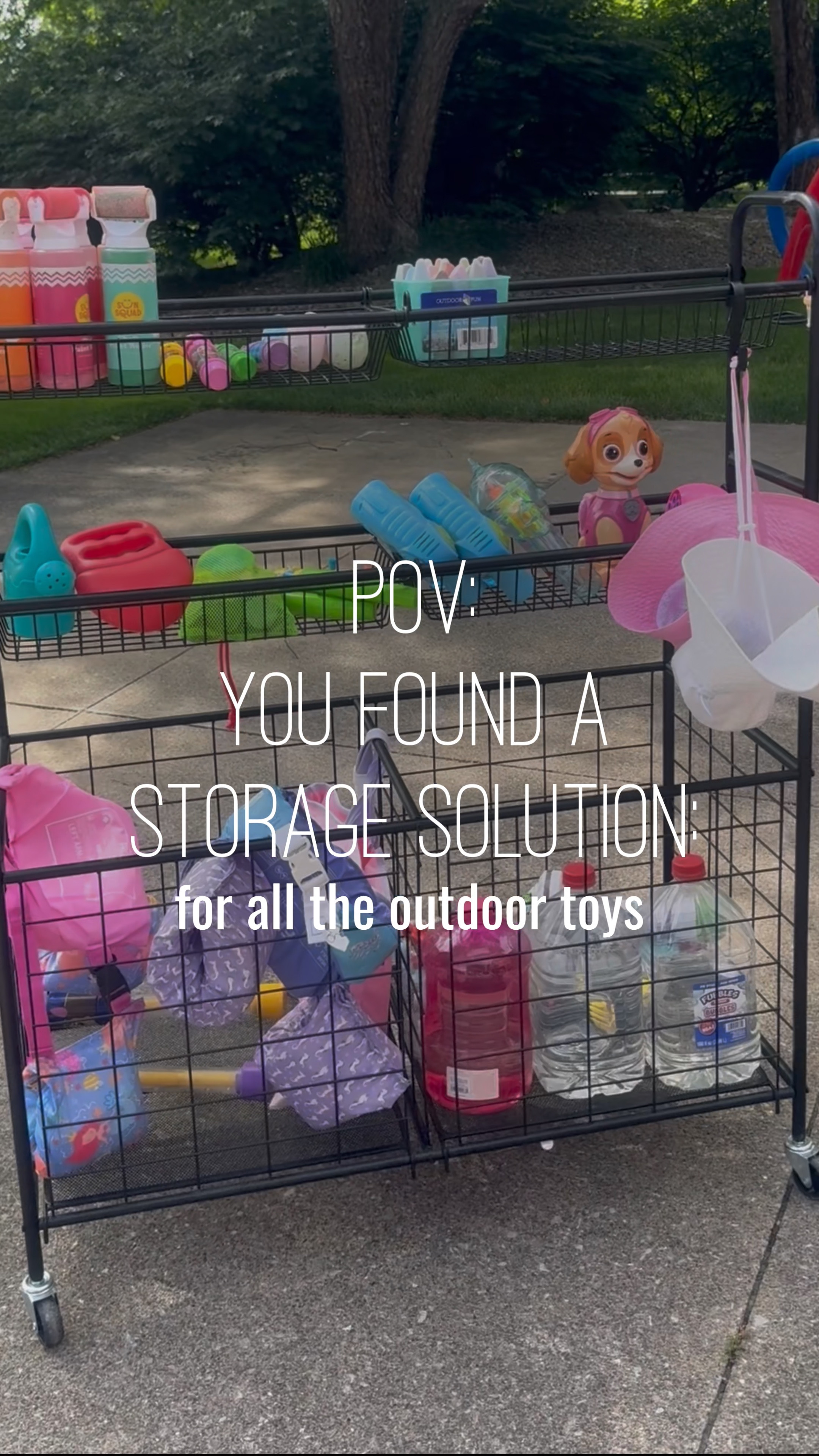 Comment CART for a dm ☀️ POV — You found a storage solution for outdoor toys: THIS is the ultimate toy storage cart you need for summer. This is my second year using it, and I love how it fits all our little odd toddler outdoor toys like chalk, bubbles, floaties, water table toys, bubble wands, paint chalk and more. I put it together myself also, so it’s definitely easy to assemble! 

Amazon finds. Toddler toy organization. Outdoor toys. Outdoor toy organization. Garage organization. Garage toys organization. Target finds. Toddler essentials. Cart organization. 

#liketkit #ltkseasonal #outdoorplay #storagesolutions #momhacks #toddlermomlife #homeorganization 

#LTKFamily #LTKSeasonal #LTKFindsUnder100