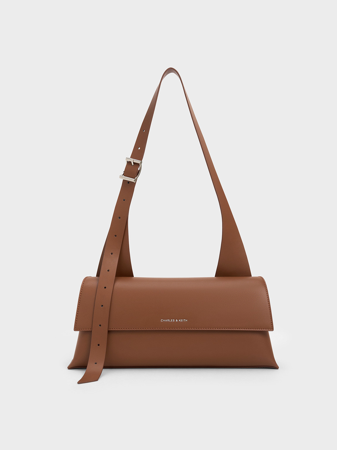 Marceline Trapeze Shoulder Bag
 - Chocolate | Charles & Keith UK