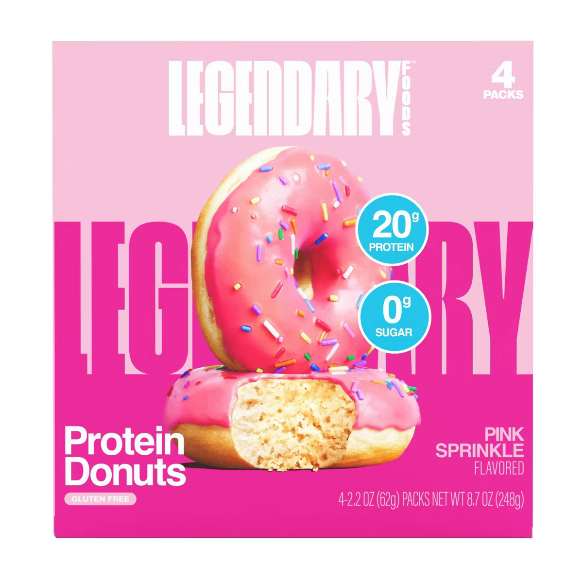 Legendary Foods Gluten Free and Keto Friendly Protein Donuts - Pink Sprinkle - 20g Protein - 8.7o... | Target