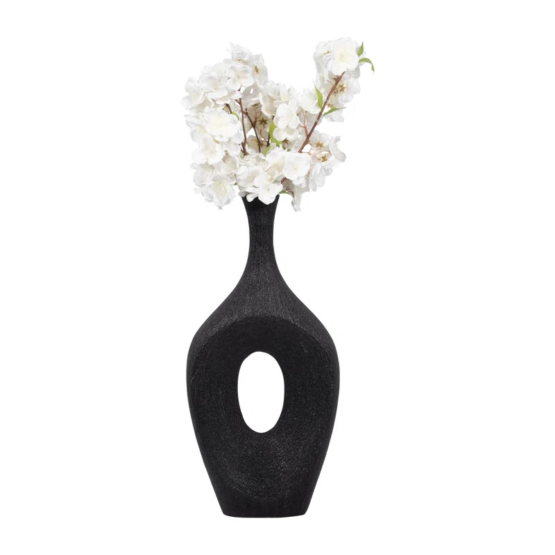 Orren Ellis Ceramic 19" Open Cut Vase, Oval, 19"H | Wayfair | Wayfair North America