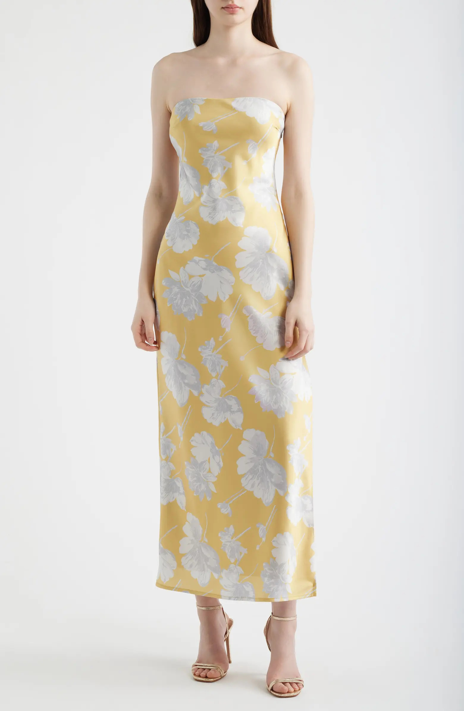 Lulus Whitney Strapless Satin Cocktail Dress | Nordstrom | Nordstrom