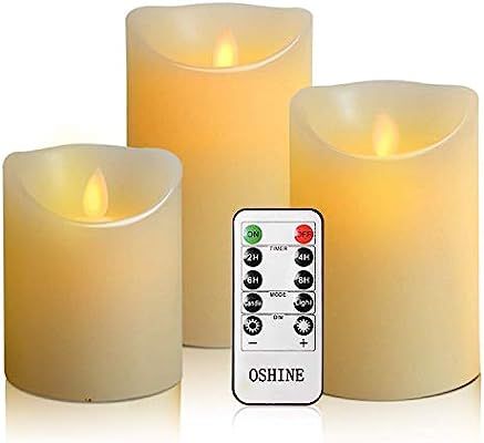 OSHINE flameless Candles, flameless Candlestick, flameless Battery Candles, Battery Remote Contro... | Amazon (US)