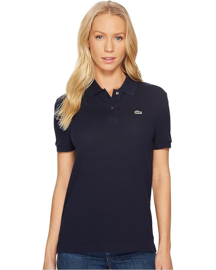 Lacoste Short Sleeve Two-Button Classic Fit Pique Polo | Zappos