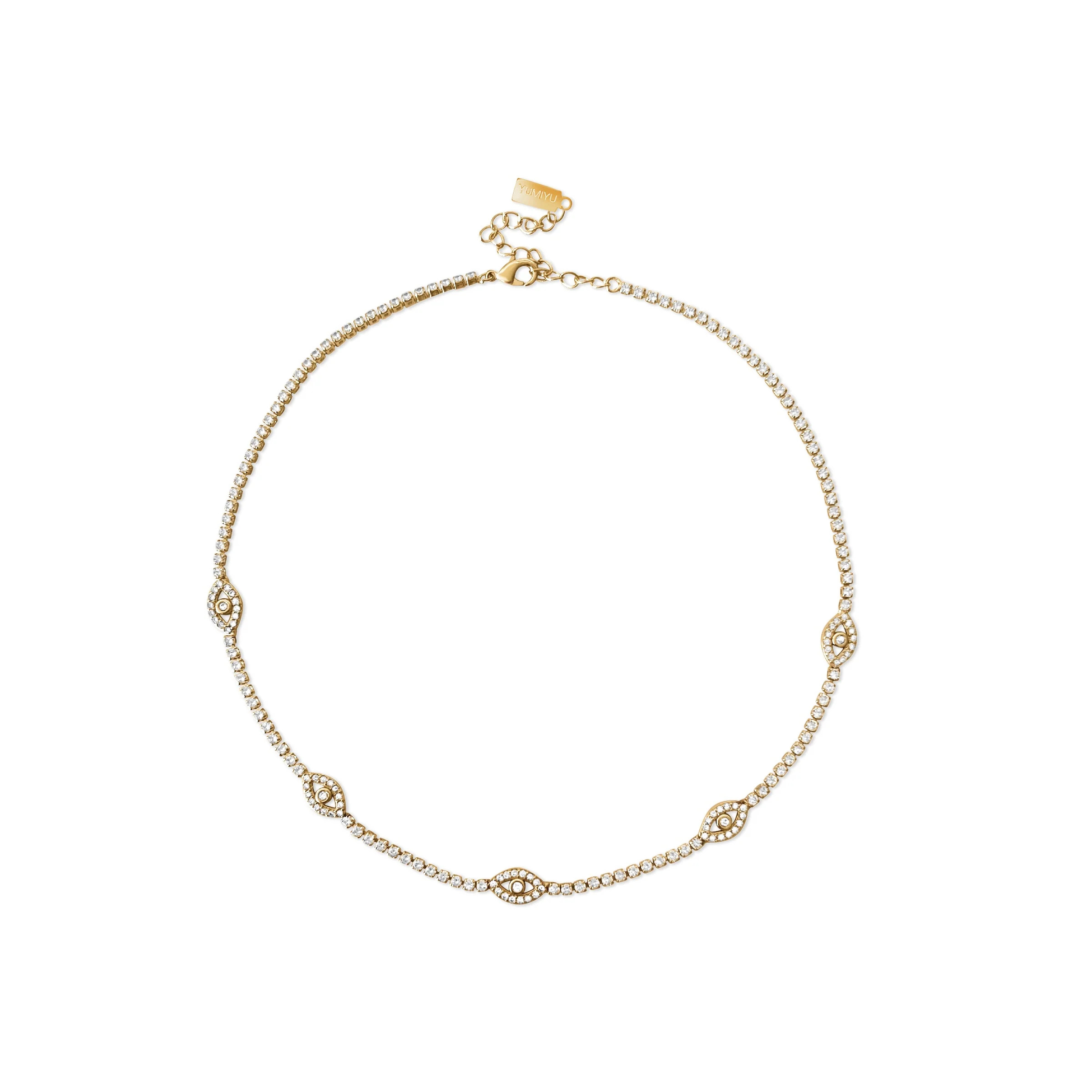 Evil Eye Diamond Choker - Gold Filled | YUMIYU