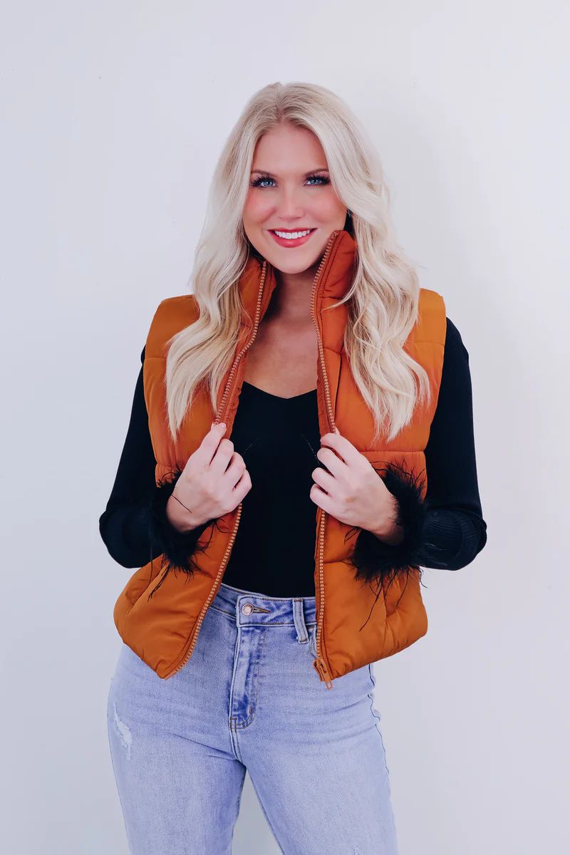 Wonderfully Essential Puffer Vest - Camel | Whiskey Darling Boutique