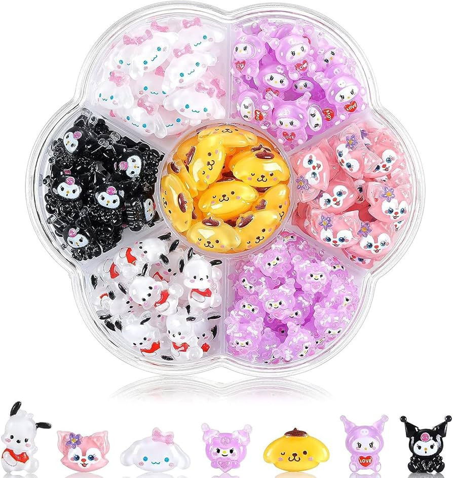 Nail Charms, 70 Pcs Kawaii Nail Charms 3D Flatback Resin Slime Charms for DIY Nail Art Salon Home... | Amazon (CA)
