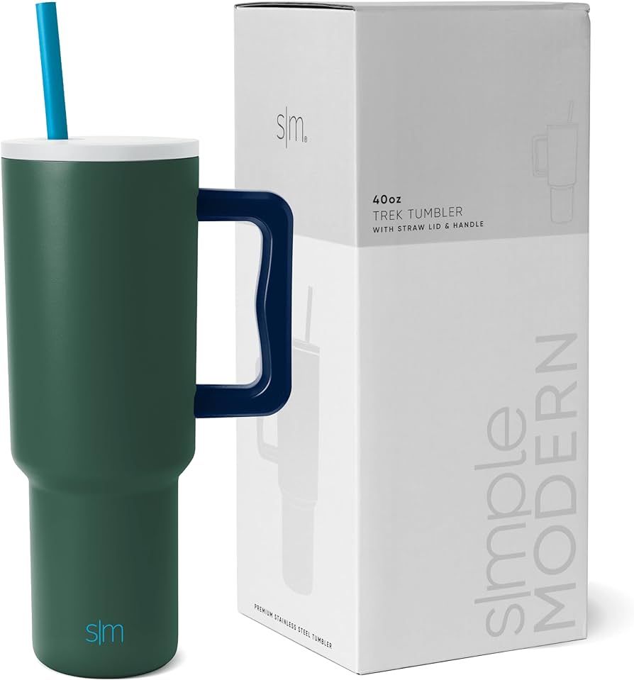 Simple Modern 40 oz Tumbler with Handle and Straw Lid | Insulated Reusable Stainless Steel Water ... | Amazon (US)