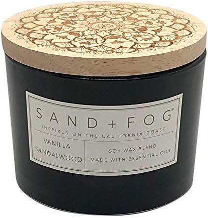 Sand + Fog Scented Candles | Vanilla Sandalwood | Soy Blend | Lead-Free Wicks | 12 oz… | Amazon (US)