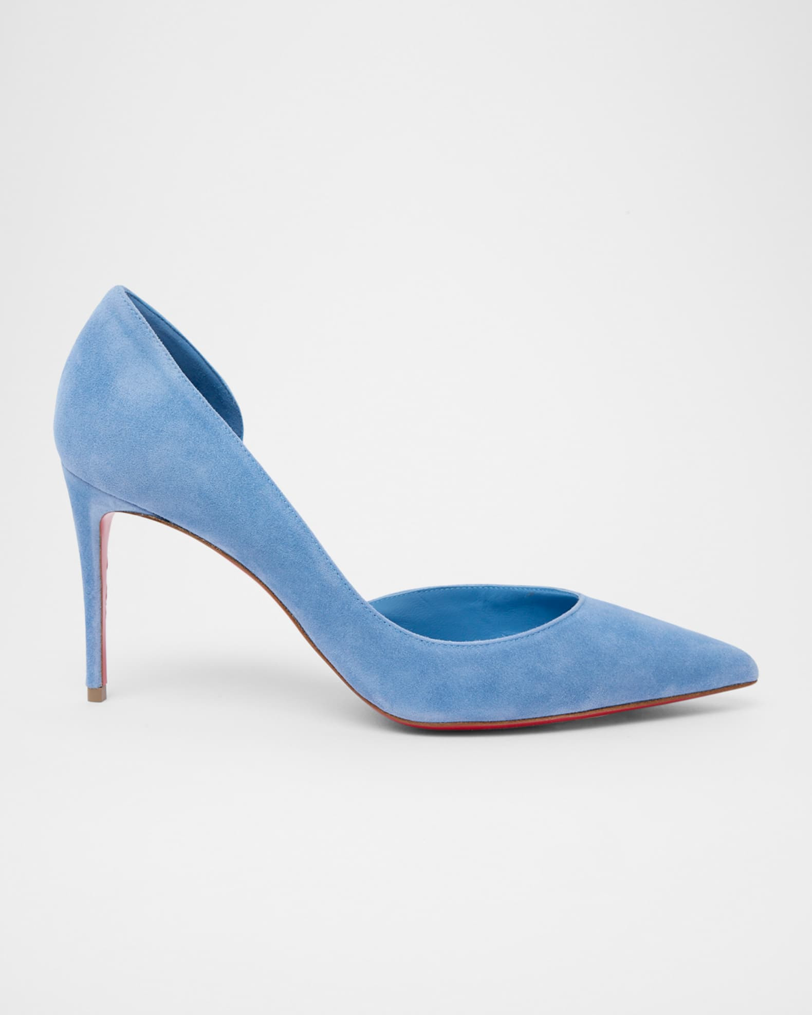 85mm Iriza Suede Half-d'Orsay Pumps | Neiman Marcus