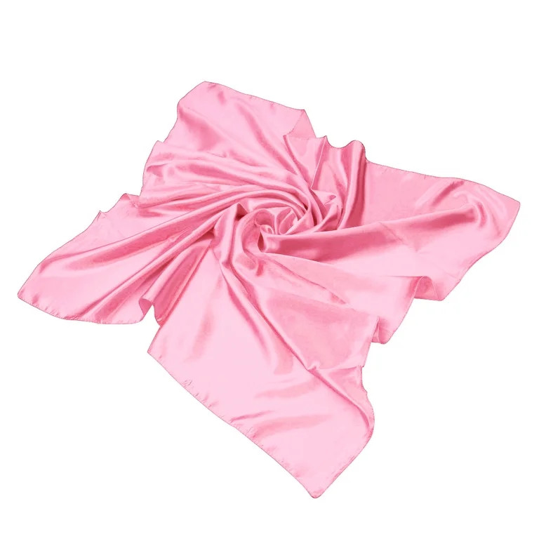 TrendsBlue Elegant Large Silk Feel Solid Color Satin Square Scarf Wrap 36 Inch | Walmart (US)
