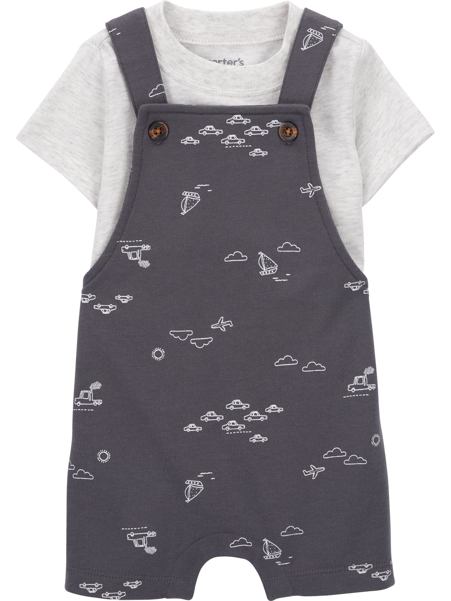 Carter's Child of Mine Baby Boy Overalls Set, 2-Piece, Sizes 0/3-24 Months | Walmart (US)