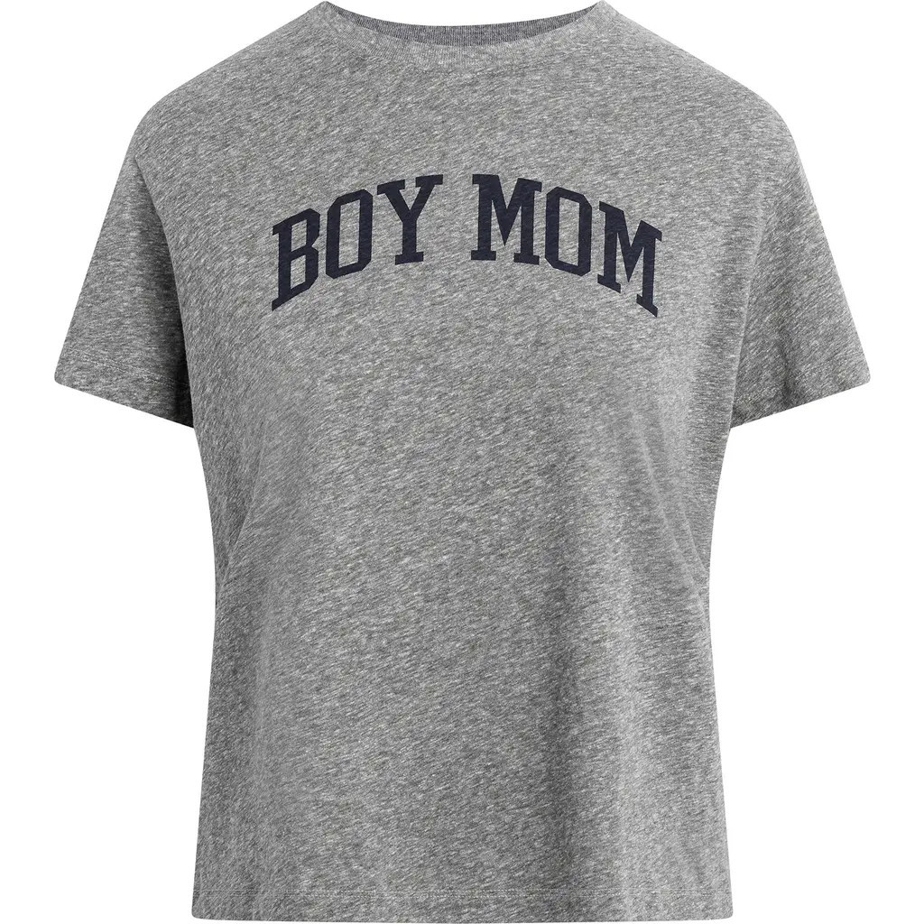 Favorite Daughter The Boy Mom T-Shirt in Heather Grey/Navy at Nordstrom, Size Xx-Large | Nordstrom