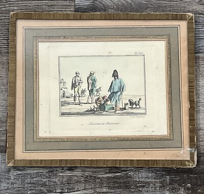 Antique French Engraving, Military Theme, By Duplessis-Bertaux Hand Colored | eBay US