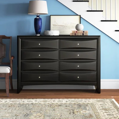 Cortese 8 Drawer 58.5" W Double Dresser | Wayfair North America