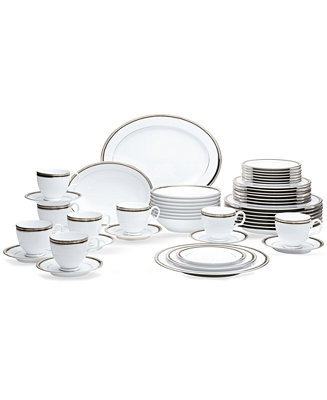 Austin Platinum 50-Piece Dinnerware Set, Service For 8 | Macy's