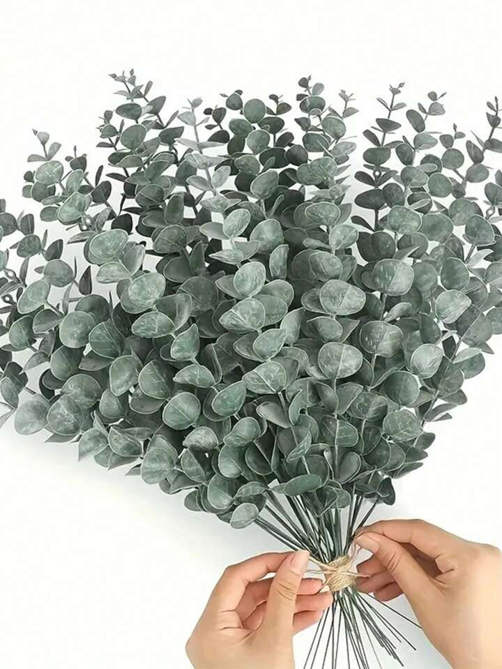 10/30/70Pcs Eucalyptus Stems Artificial Plants Faux Eucalyptus Branches Faux Eucalyptus Stem For Wedding Bouquet Home Decor, Spring Summer Decor | SHEIN