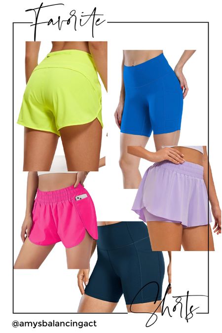 I’m sharing all my favorite Amazon athletic wear favorites. Next up are shorts!

The blue and navy biker shorts are the two main style of bikers I order from Amazon and I’m always in a TTS small. I’m obsessed and have them in many colors.

The yellow shorts are a Lulu run free dupe and I’m in a TTS small. The pink and purple shorts are some of my favorites that I also have in multiple colors and wear every day, to the Disney parks or to workout!

#LTKfitness #LTKfindsunder50 #LTKGiftGuide