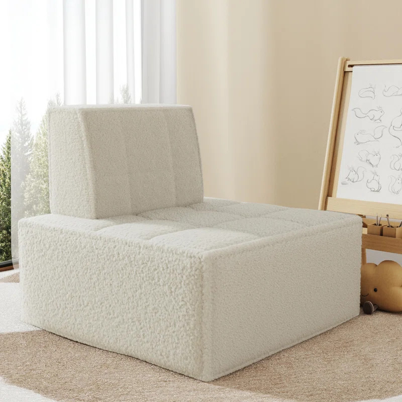 Hinnant Armless Bean Bag Chair Cozy Floor Lounge Couch, No Armrests, Small Sofa for Small Spaces,... | Wayfair North America