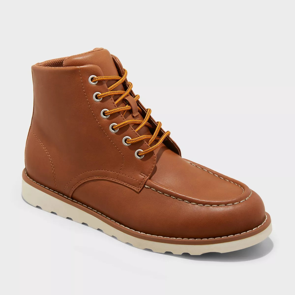 Men's Niles Mock Toe Boots - Goodfellow & Co™ Cognac | Target