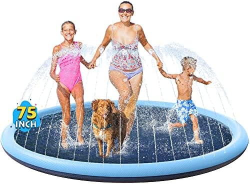 VISTOP Non-Slip Splash Pad for Kids and Dog, Thicken Sprinkler Pool Summer Outdoor Water Toys - F... | Amazon (US)