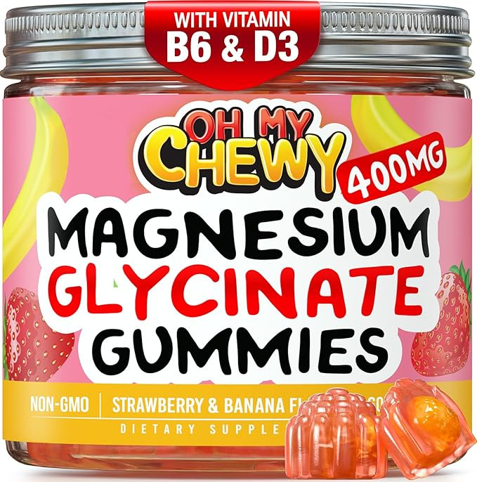 Center-Filled Magnesium Glycinate Gummies 400MG - High Absorption for Kids, Teens & Adults - Supp... | Amazon (US)