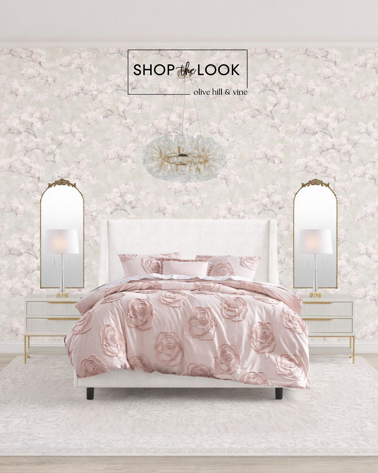 We love seeing a mood board come to life—and this blush bedroom is proof. Layered florals, soft texture, and warm gold accents create a romantic space that feels polished, cozy, and beautifully pulled together.  

 

#LTKHome